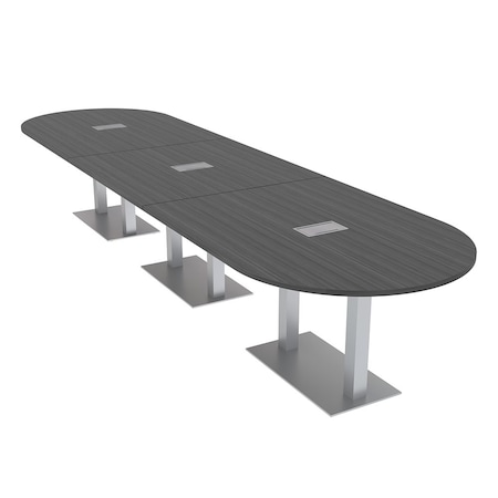Skutchi Designs 45 in W, 165.75 in L, 29 in H, Engineered Wood Top, Grey HAR-RAC-46x168-DOU-ELEC-ASIANNIGHT